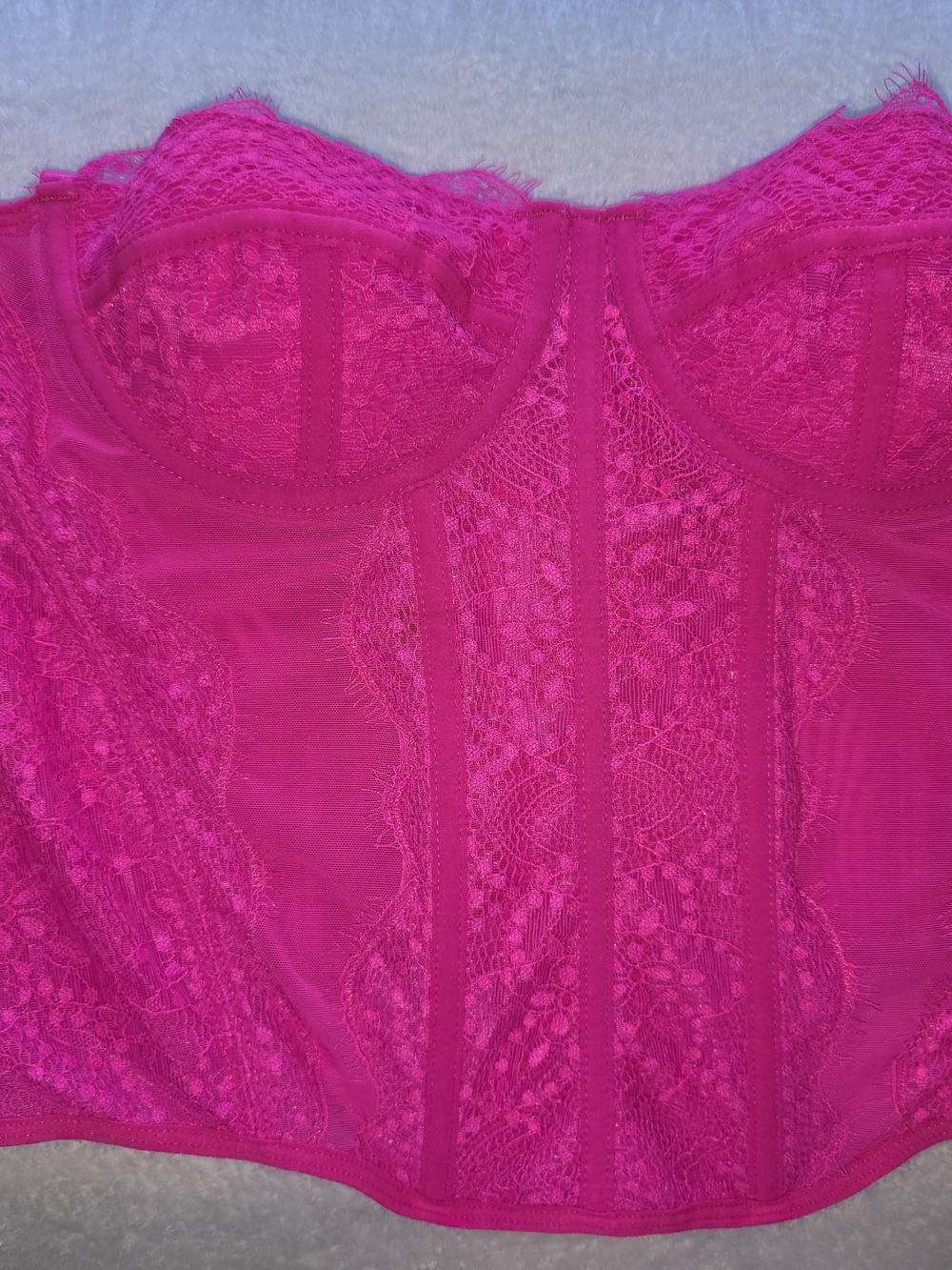 Victoria's Secret Hot Pink Lace Bustier